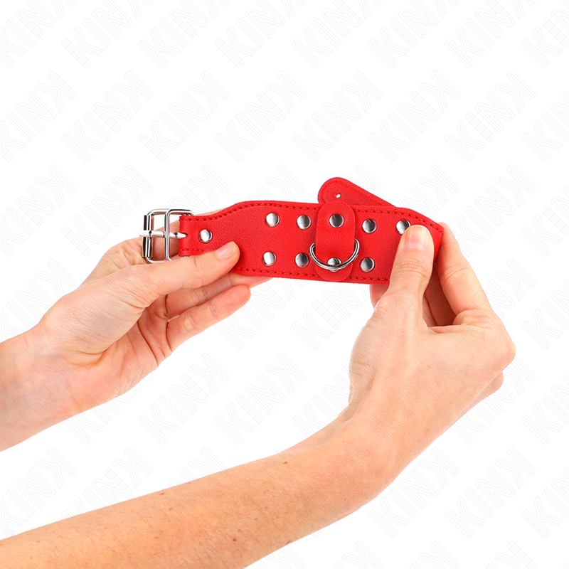 Kinkwristbands With Double Line Of Adjustable Studs Red | Niks.fi verkkokauppa