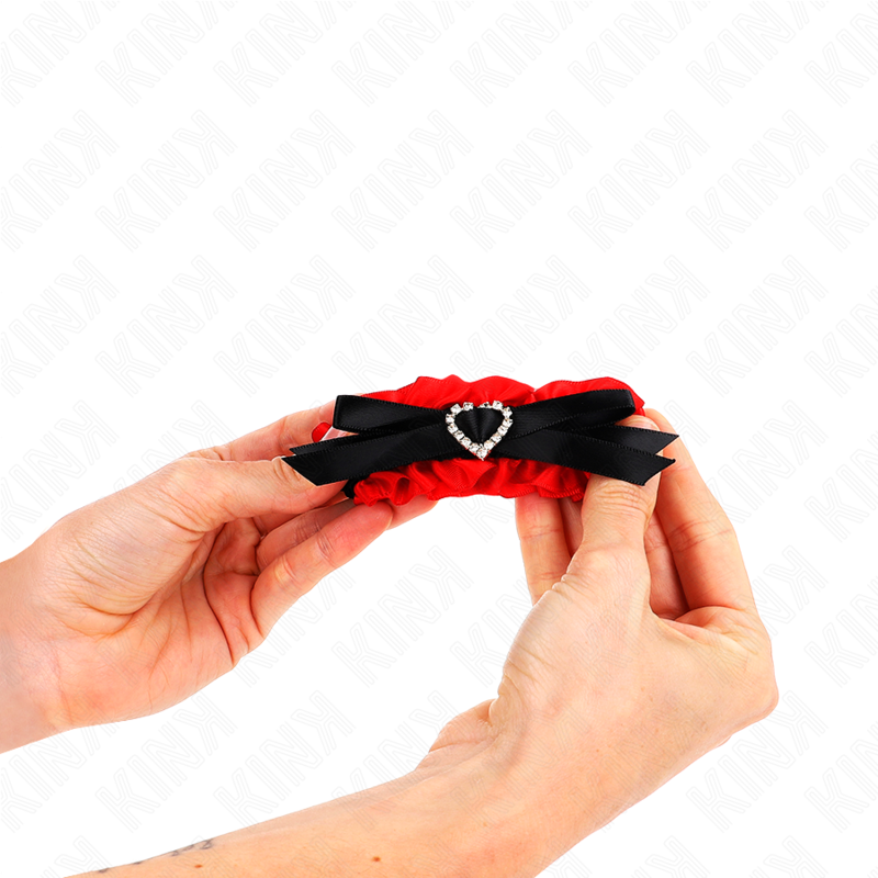 Kinklace Elastic Wrist Restraints Red Heart Details Adjustable 22-35 Cm | Niks.fi verkkokauppa