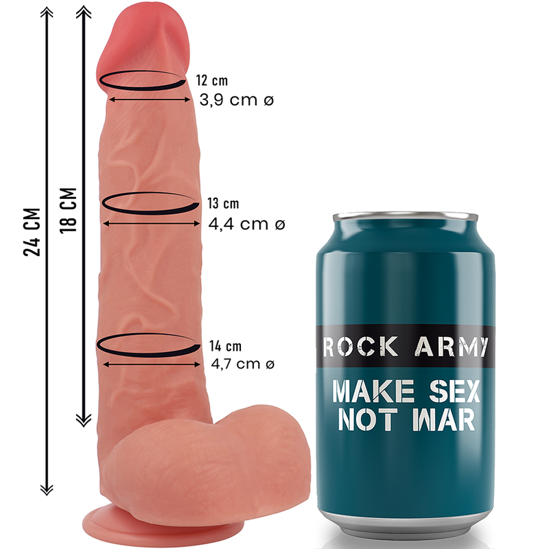 Rockarmyliquid Silicone Raptor 24 Cm -O4.4 Cm | Niks.fi verkkokauppa