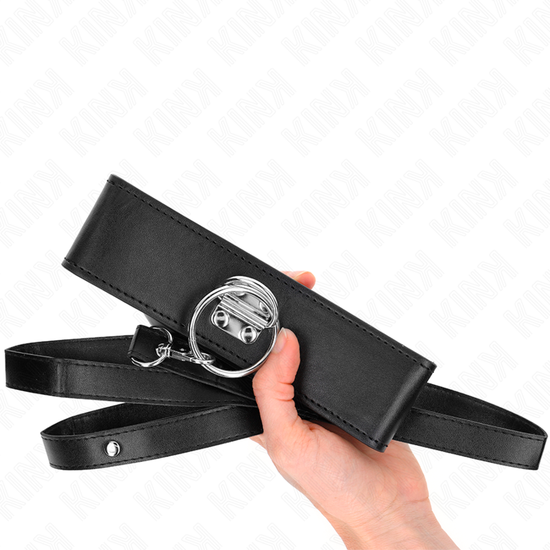 Kinkstudded Leash 116 Cm Collar With Leatherette Strap 50 X 5 Cm | Niks.fi verkkokauppa