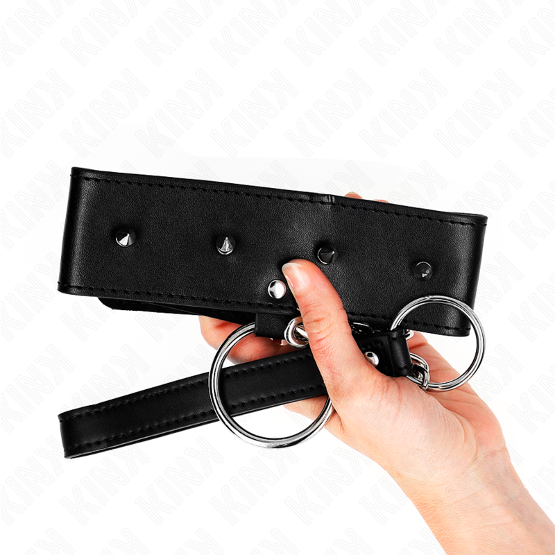 Kinknecklace 65 Cm With Leash With Silver Studs Model 2 Adjustable 36-43 Cm X 5 Cm | Niks.fi verkkokauppa