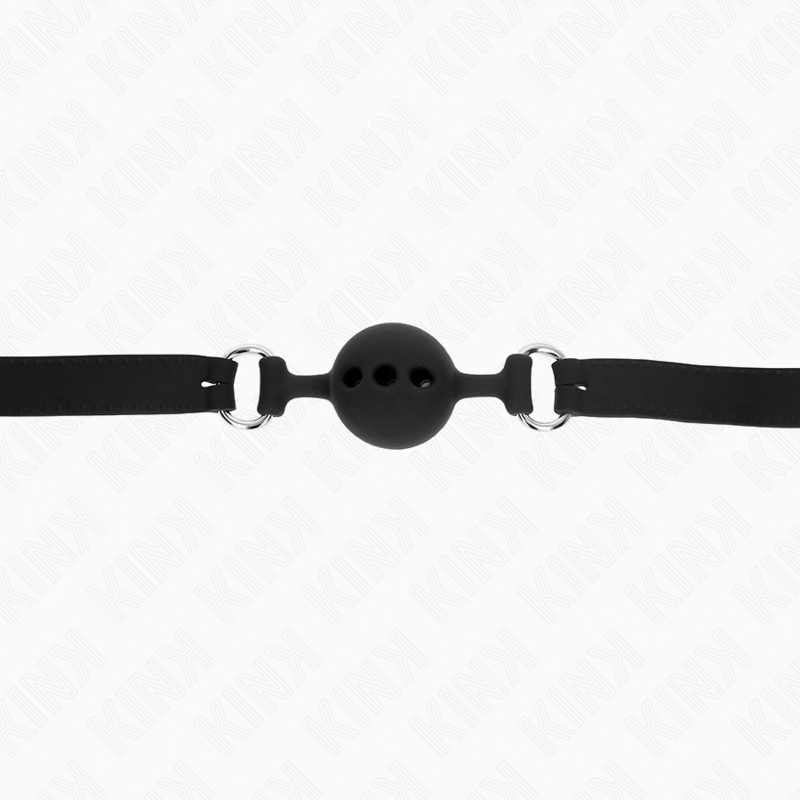 Kinkfull Silicone Gag 55 X 2 Cm With 4 Cm Ball Size S Black Adjustable 35-51 Cm | Niks.fi verkkokauppa