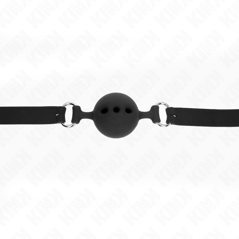 Kinkfull Silicone Gag 55 X 2 Cm With 5 Cm Ball Size L Black Adjustable 35-51 Cm | Niks.fi verkkokauppa