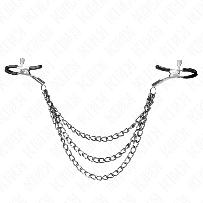 Kinknipple Clamps With 3 Chains Black 20/23/28 Cm | Niks.fi verkkokauppa