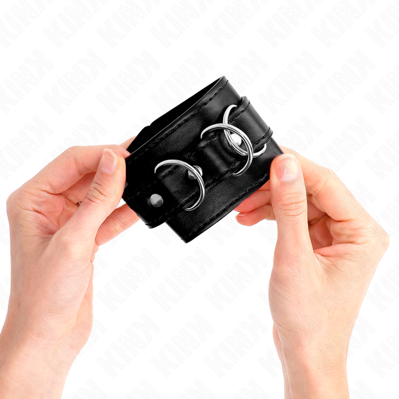 Kink3 D-Ring Wrist Restraints Adjustable Black 17.5-25 Cm X 6 Cm | Niks.fi verkkokauppa