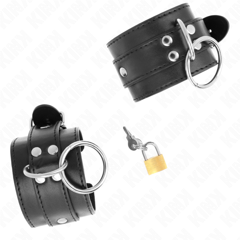 Kinko-Ring Locked Wrist Restraints Black Adjustable 20-28 Cm X 5.5 Cm | Niks.fi verkkokauppa