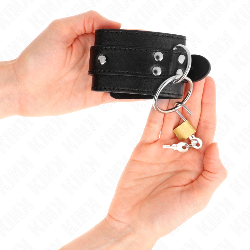 Kinko-Ring Locked Wrist Restraints Black Adjustable 20-28 Cm X 5.5 Cm | Niks.fi verkkokauppa