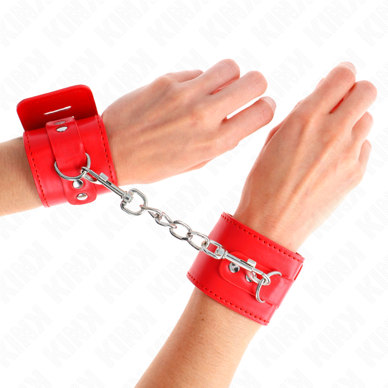 Kinkwrist Restraints With Padlock Closure Red Adjustable 16-23 Cm X 5.5 Cm | Niks.fi verkkokauppa