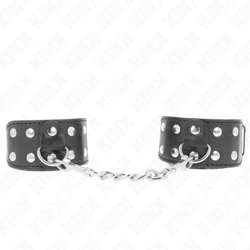 Kinkwristbands With Double Line Of Adjustable Studs Black | Niks.fi verkkokauppa