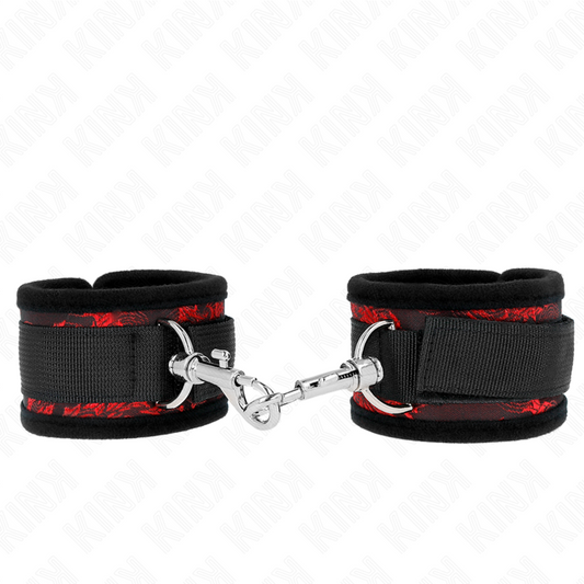 Kinkscandal Wrist Restraints Red-Black | Niks.fi verkkokauppa