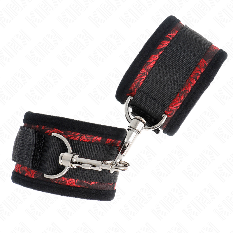 Kinkscandal Wrist Restraints Red-Black | Niks.fi verkkokauppa