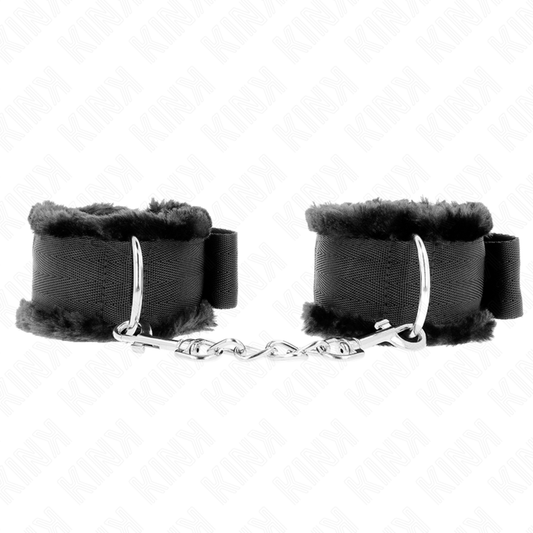 Kinkfurry Lined Wrist Restraints Black Adjustable 17-31 Cm X 7 Cm | Niks.fi verkkokauppa