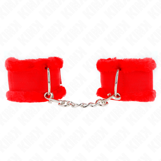 Kinkfurry Lined Wrist Restraints Red Adjustable 17-31 Cm X 7 Cm | Niks.fi verkkokauppa