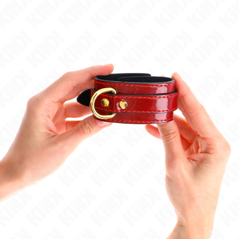 Kinkjoanna Angel Wrist Cuffs Red Adjustable With Gold Chain 16.5-26 Cm X 4 Cm | Niks.fi verkkokauppa