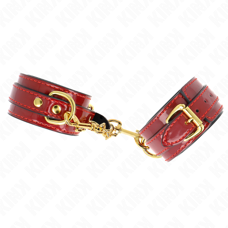 Kinkjoanna Angel Wrist Cuffs Red Adjustable With Gold Chain 16.5-26 Cm X 4 Cm | Niks.fi verkkokauppa