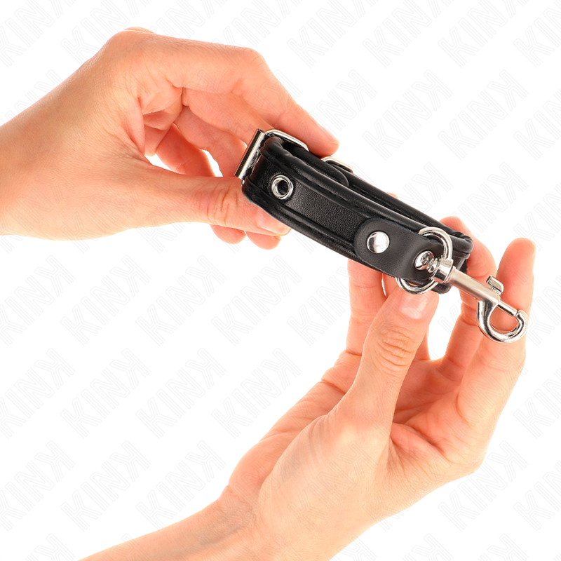 Kinkmini Black Wristbands With Studs Adjustable 16-22 Cm X 2 Cm | Niks.fi verkkokauppa