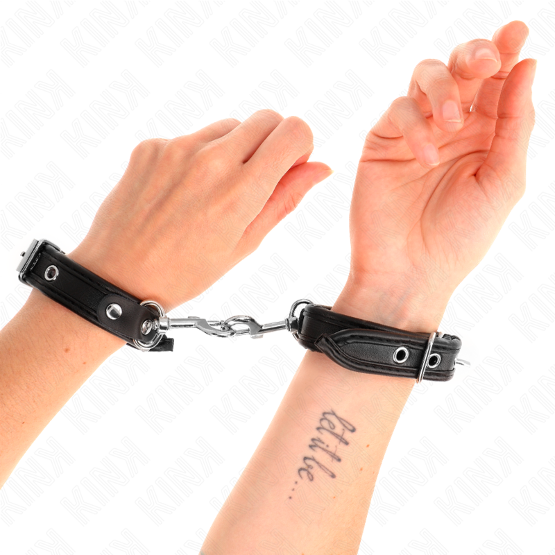 Kinkmini Black Wristbands With Studs Adjustable 16-22 Cm X 2 Cm | Niks.fi verkkokauppa