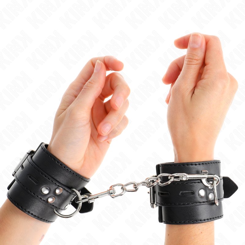 Kinkwrist Restraints Black With Black Belt Adjustable 17-28 Cm X 6 Cm | Niks.fi verkkokauppa