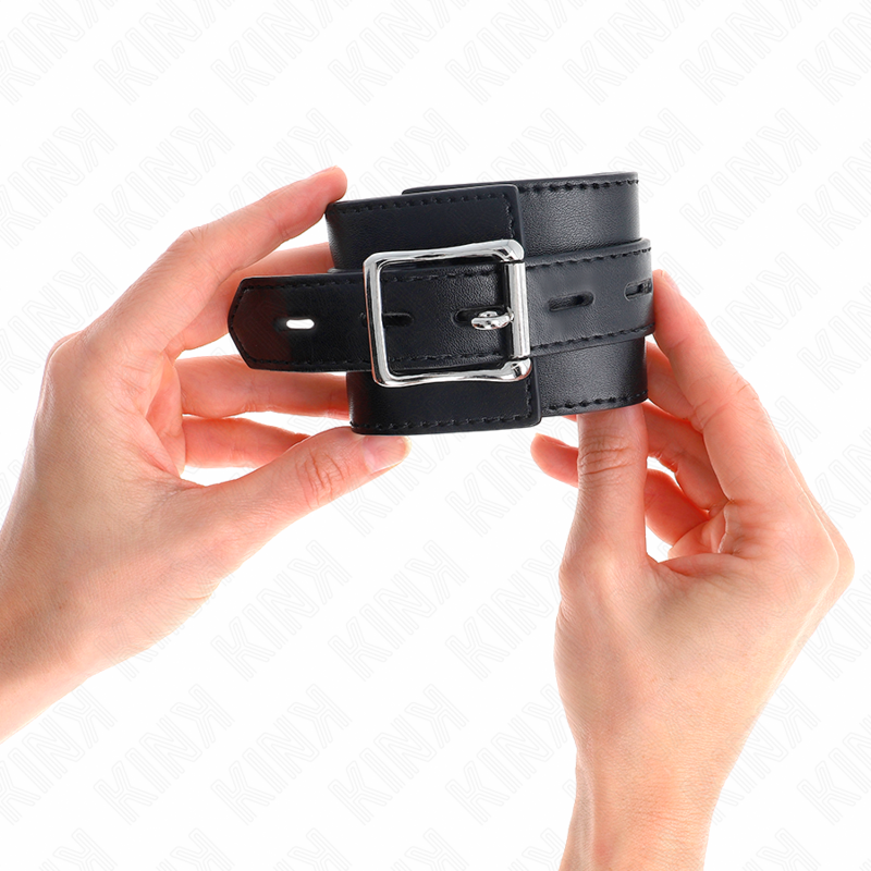 Kinkwrist Restraints Black With Black Belt Adjustable 17-28 Cm X 6 Cm | Niks.fi verkkokauppa