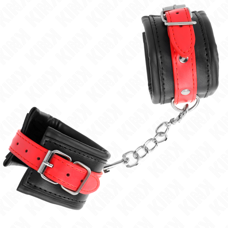 Kinkwrist Restraints Black With Red Belt Adjustable 17-28 Cm X 6 Cm | Niks.fi verkkokauppa