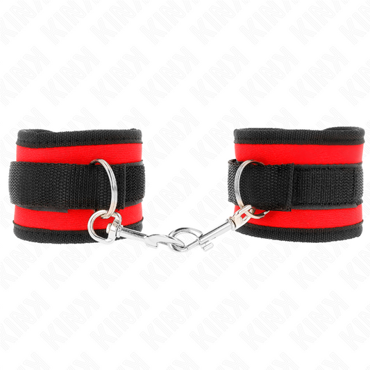 Kinknylon Bind Hook&Loop Wrist Restraints Red-Black Model 2 Adjustable 18-35 Cm X 6 Cm | Niks.fi verkkokauppa