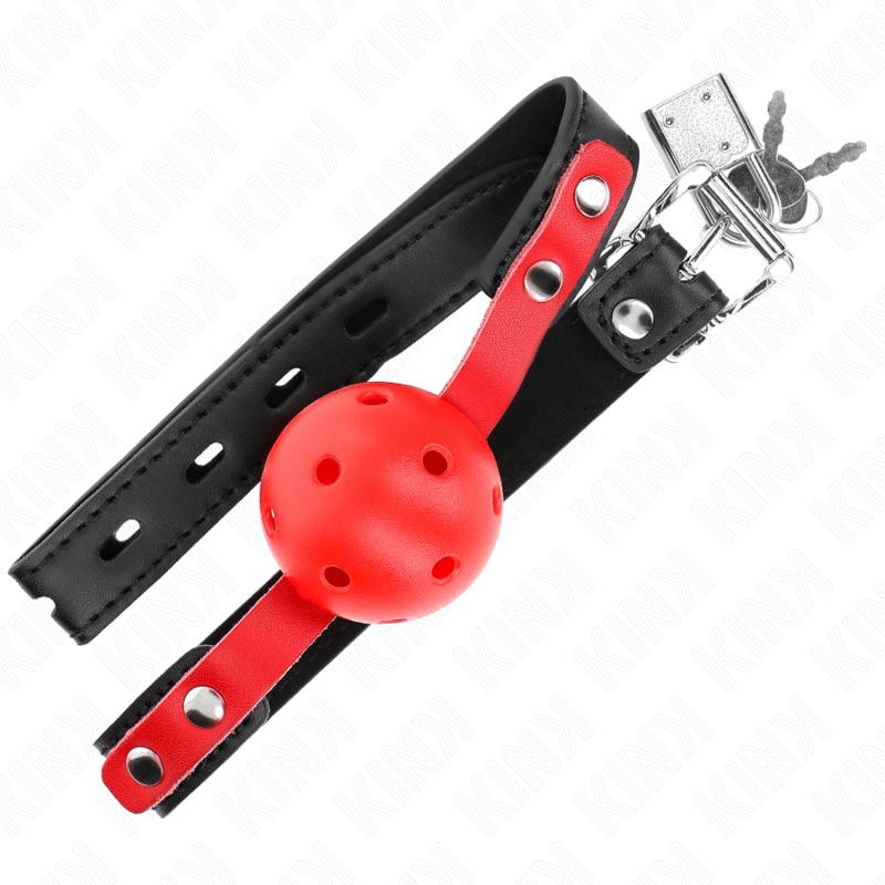 Kinkred Hollow Hard Ball 4 Cm Gag Black Strap 60 X 2 Cm Adjustable 37-52 Cm | Niks.fi verkkokauppa