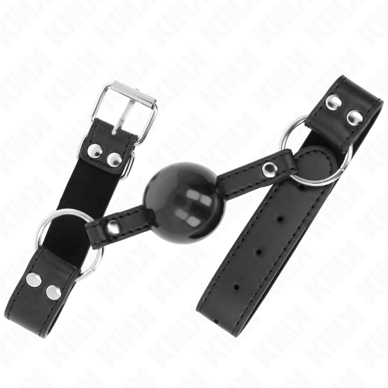 Kinksoft And Solid Ball 4 Cm Gag With Leatherette Strap 62 X 2.5 Cm Adjustable 42-58 Cm | Niks.fi verkkokauppa