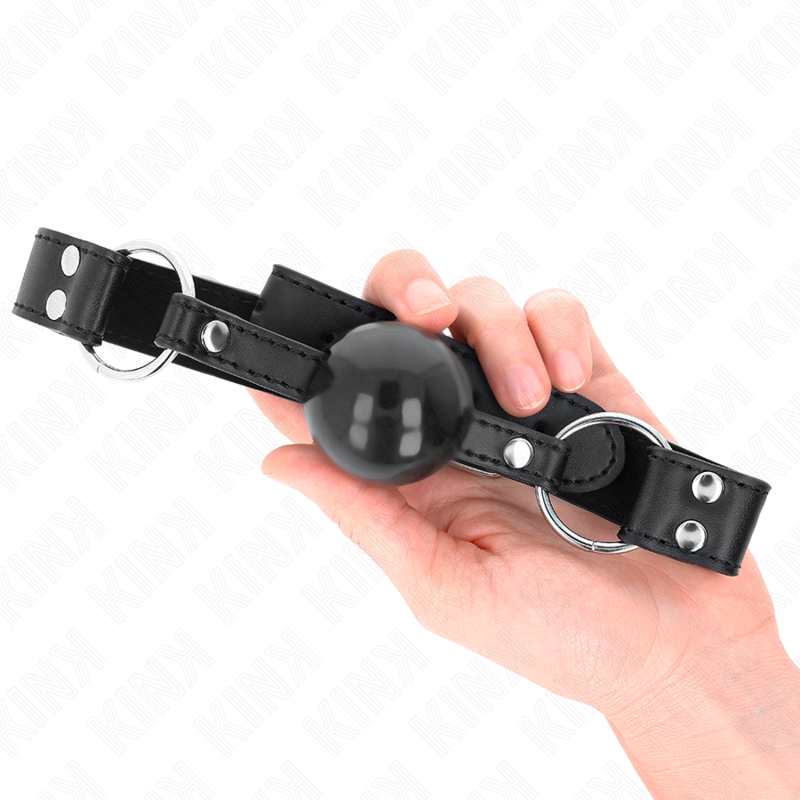 Kinksoft And Solid Ball 4 Cm Gag With Leatherette Strap 62 X 2.5 Cm Adjustable 42-58 Cm | Niks.fi verkkokauppa