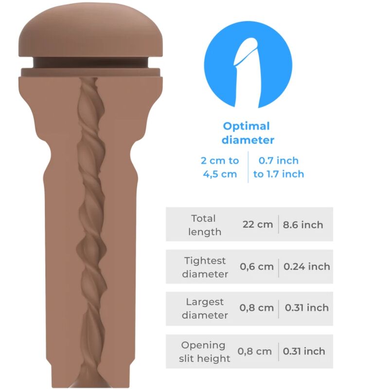 Feel Stroker Extra Tight Butt Mid Brown | Niks.fi verkkokauppa