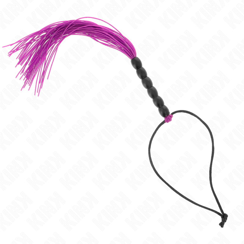 Kinkmini Silicone Whip With 6 Purple Beads 26 Cm | Niks.fi verkkokauppa