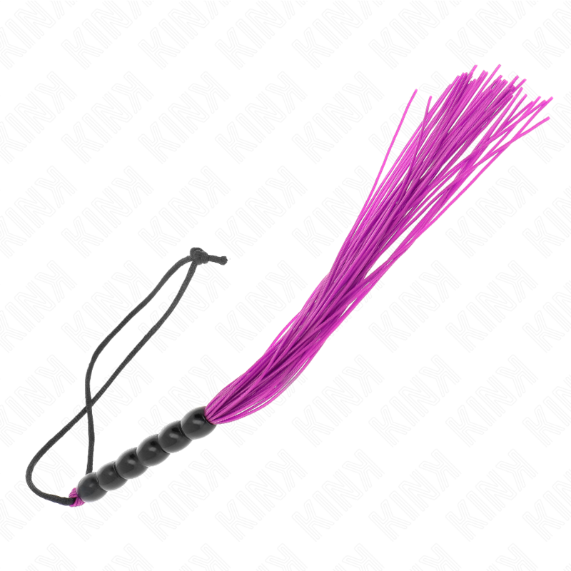 Kinkmini Silicone Whip With 6 Purple Beads 26 Cm | Niks.fi verkkokauppa