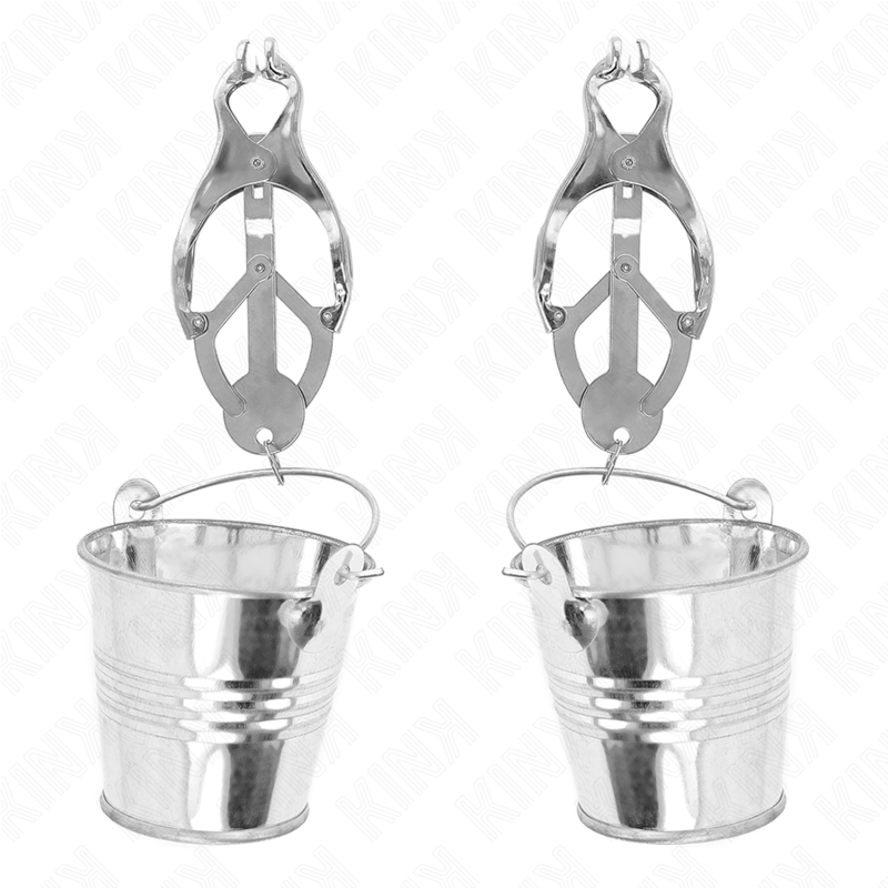 Kinkjapanese Clover Nipple Clamps With Buckets Silver | Niks.fi verkkokauppa