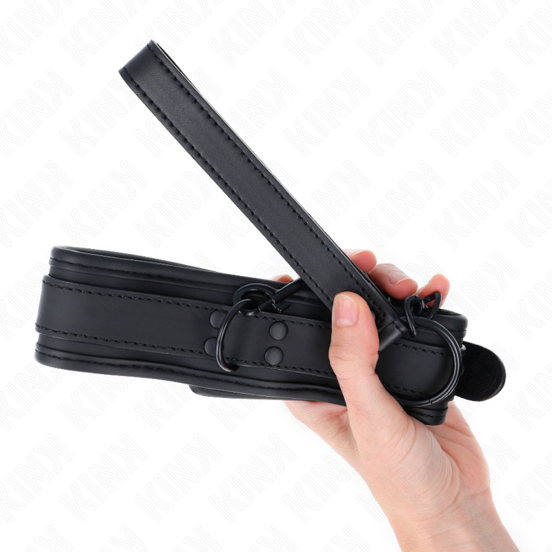 Kinkneoprene Bondage Collar Model 1 With Belt 78 Cm Adjustable 37.5 X 49.5 Cm | Niks.fi verkkokauppa