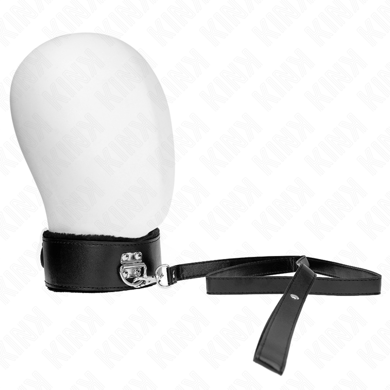 Kinknecklace With Leash 116 Cm With Silver Studs Model 4 Black Adjustable 40-48 Cm X 6 Cm | Niks.fi verkkokauppa
