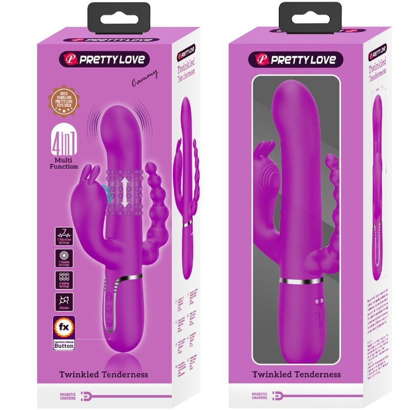Pretty Lovecammy Triple Vibrator Multifunction 4 In 1 Pink | Niks.fi verkkokauppa