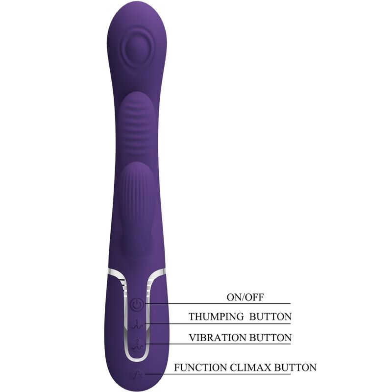 Shania Triple Rabbit Vibrator Multifunction Purple | Niks.fi verkkokauppa