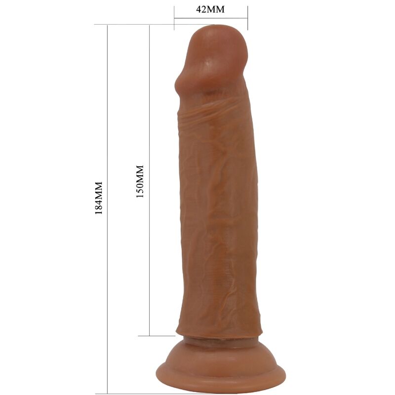 Quentin Realistic Dildo 18 Cm Brown | Niks.fi verkkokauppa