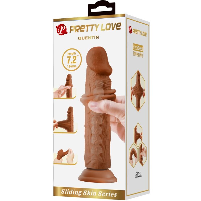 Quentin Realistic Dildo 18 Cm Brown | Niks.fi verkkokauppa