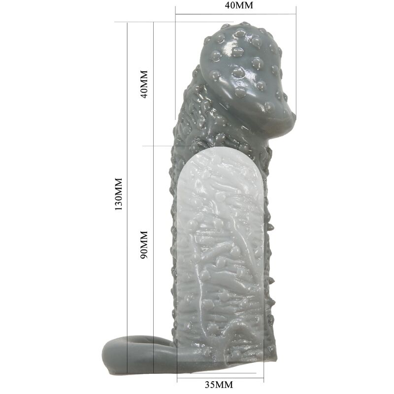 Realistic Penis Enlarger And Delay Sleeve Model 2 Grey | Niks.fi verkkokauppa