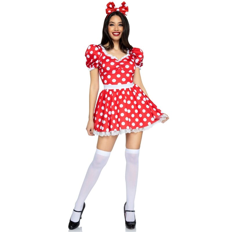 Leg Avenuepolka Dot Dress + Headband Red/White M | Niks.fi verkkokauppa