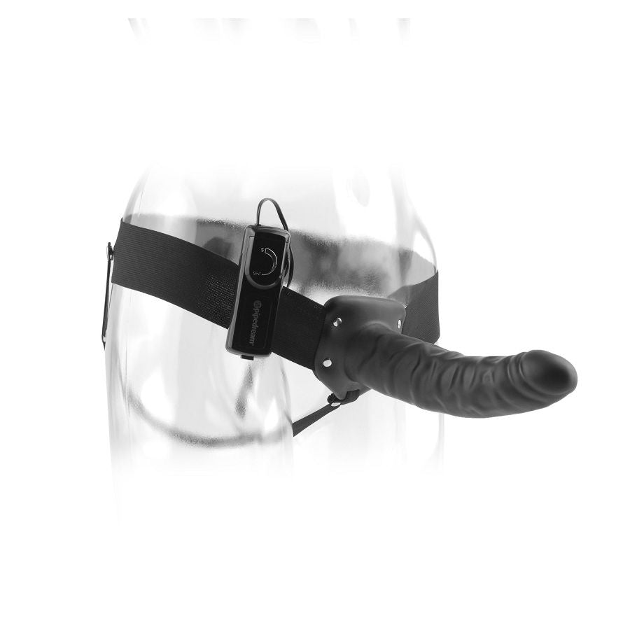 Fetish Fantasy Series 19 Cm Vibrating Hollow Strap-On Black | Niks.fi verkkokauppa