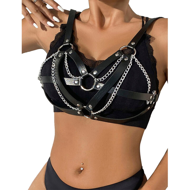 Subblime953713 Punk Bondage Belt Metal Buckle Black One Size | Niks.fi verkkokauppa