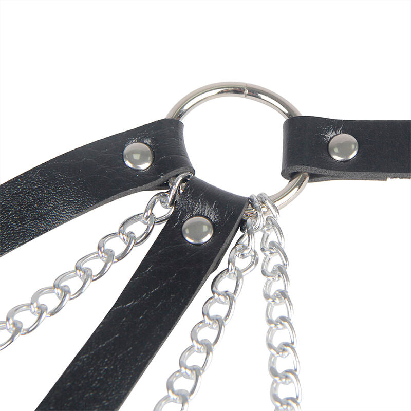 Subblime953713 Punk Bondage Belt Metal Buckle Black One Size | Niks.fi verkkokauppa