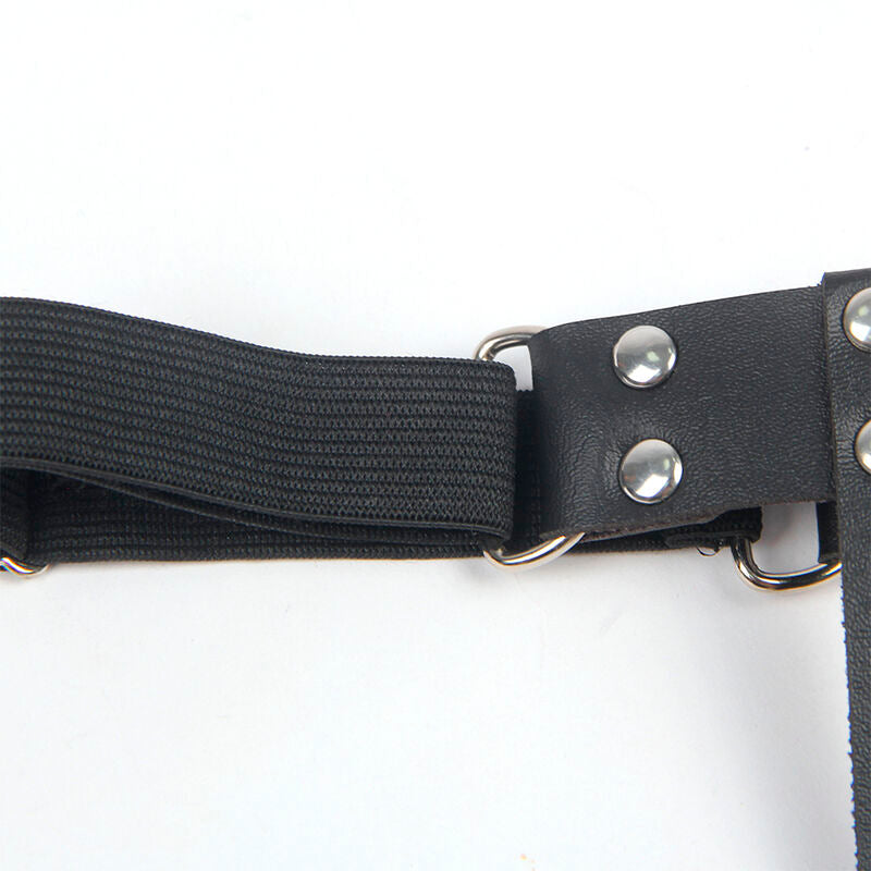 Subblime953744 Adjustable Leather Punk Garter Black One Size | Niks.fi verkkokauppa