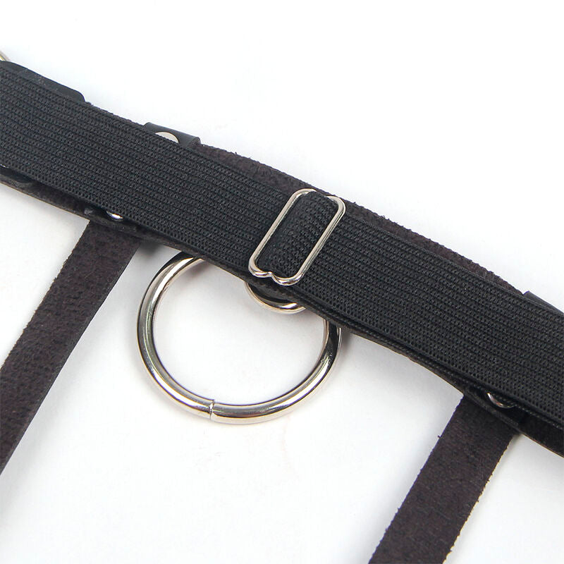 Subblime953744 Adjustable Leather Punk Garter Black One Size | Niks.fi verkkokauppa