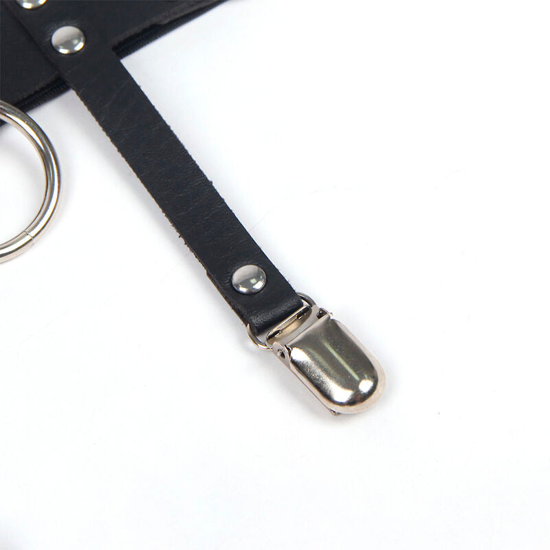 Subblime953744 Adjustable Leather Punk Garter Black One Size | Niks.fi verkkokauppa