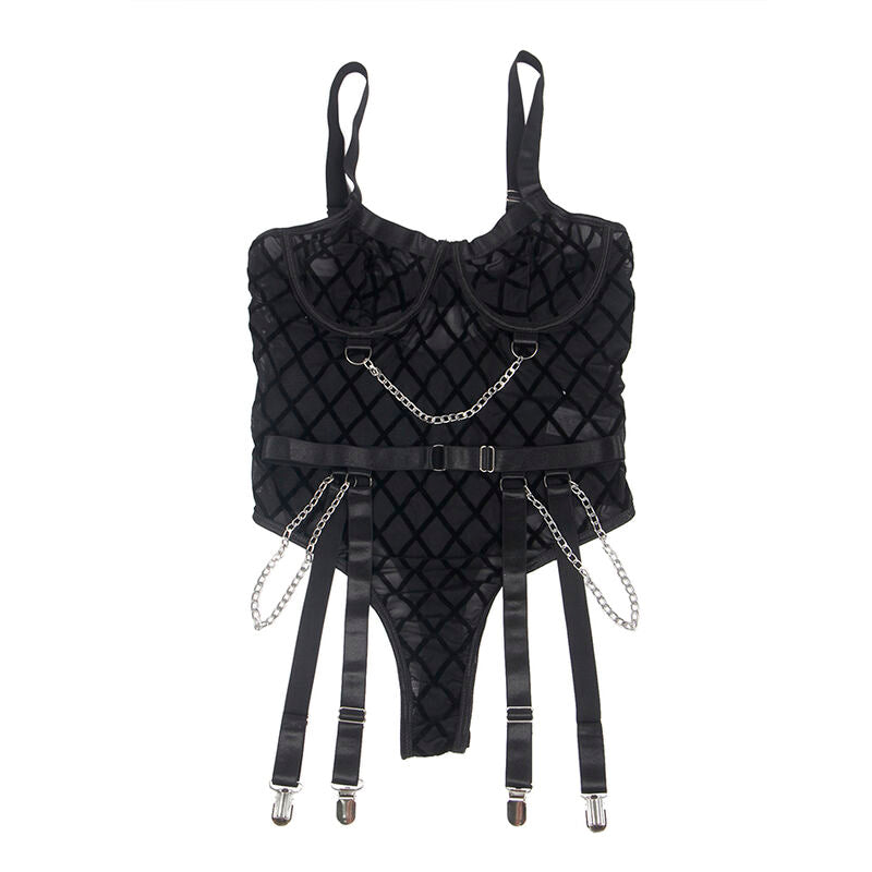 Subblime9542277 Body With Chains + Garter Belt Black L/Xl | Niks.fi verkkokauppa