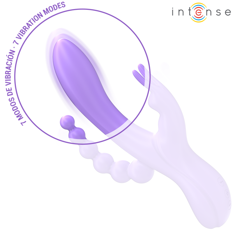 Intensemiko Triple Vibrator Rabbit & Stimulator & Anal 7 Vibrations Purple | Niks.fi verkkokauppa