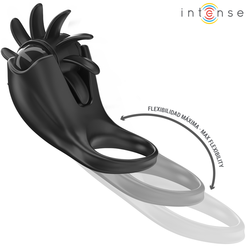 Intensemabel Vibrating Ring 10 Vibrations With Clitoris Stimulator Black | Niks.fi verkkokauppa