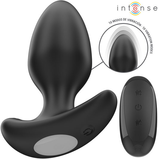 Intensejoey Anal Plug 10 Vibrations Black Remote Control | Niks.fi verkkokauppa